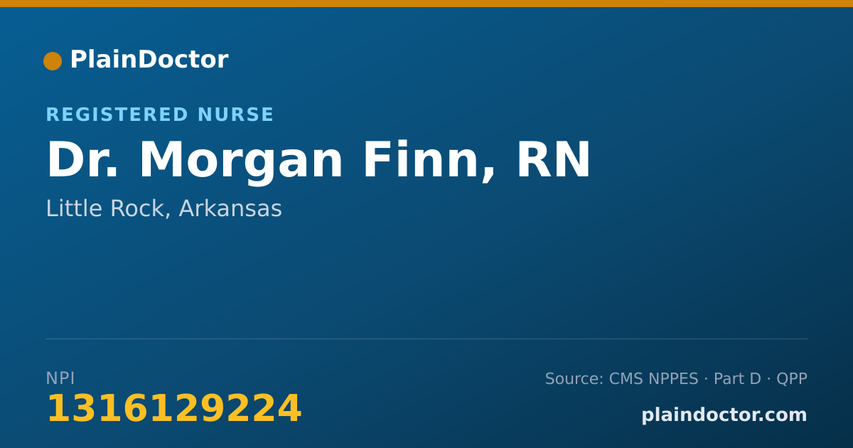 Shareable card for Morgan Finn, RN - Registered Nurse, Little Rock, AR