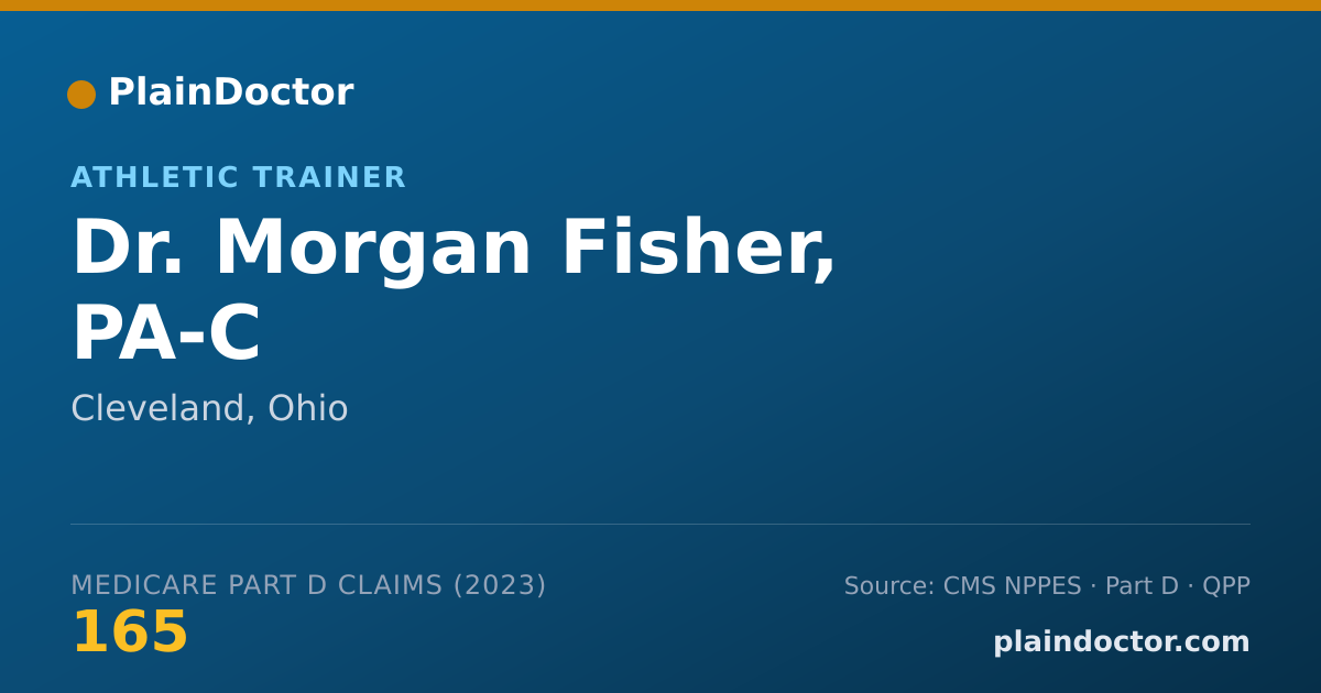 Shareable card for Morgan Fisher, PA-C - Athletic Trainer, Cleveland, OH