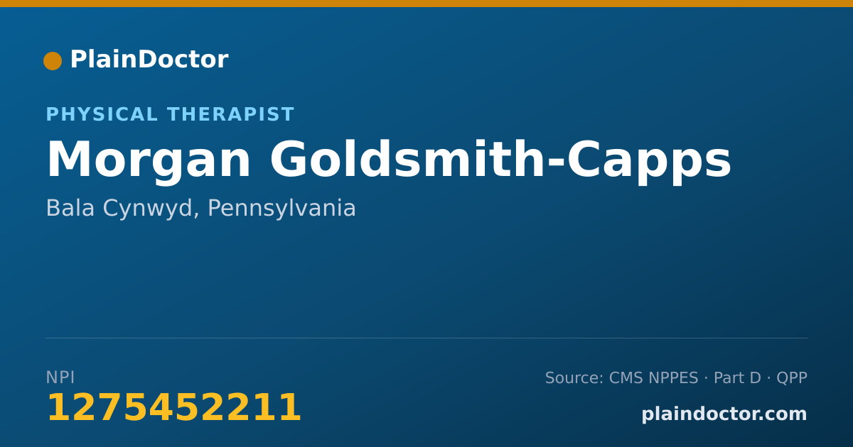 Shareable card for Morgan Goldsmith-Capps - Physical Therapist, Bala Cynwyd, PA