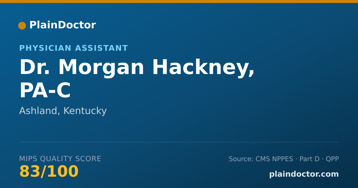 Shareable card for Morgan Hackney, PA-C - Physician Assistant, Ashland, KY