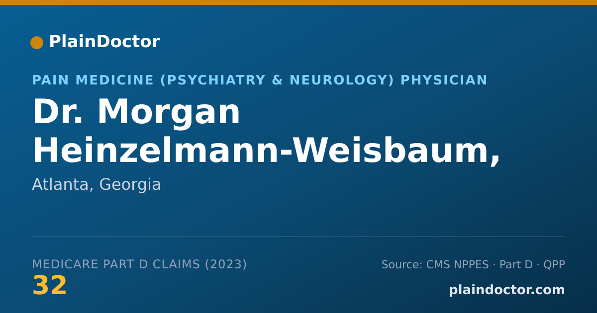 Shareable card for Morgan Heinzelmann-Weisbaum, MD - Pain Medicine (Psychiatry & Neurology) Physician, Atlanta, GA