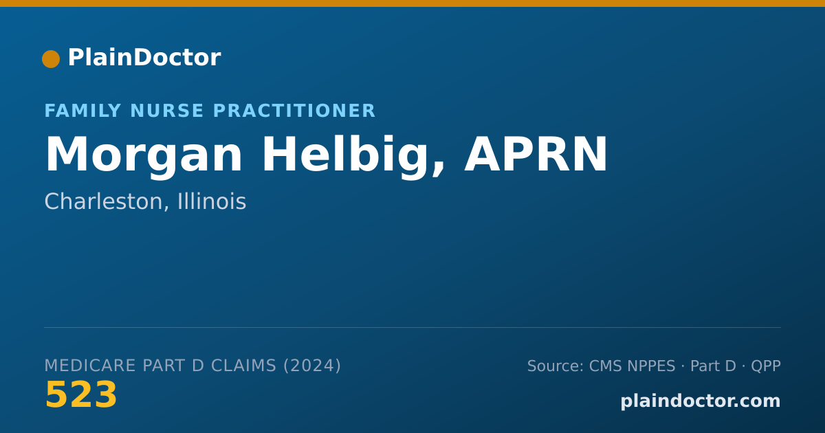 Shareable card for Morgan Helbig, APRN - Family Nurse Practitioner, Charleston, IL