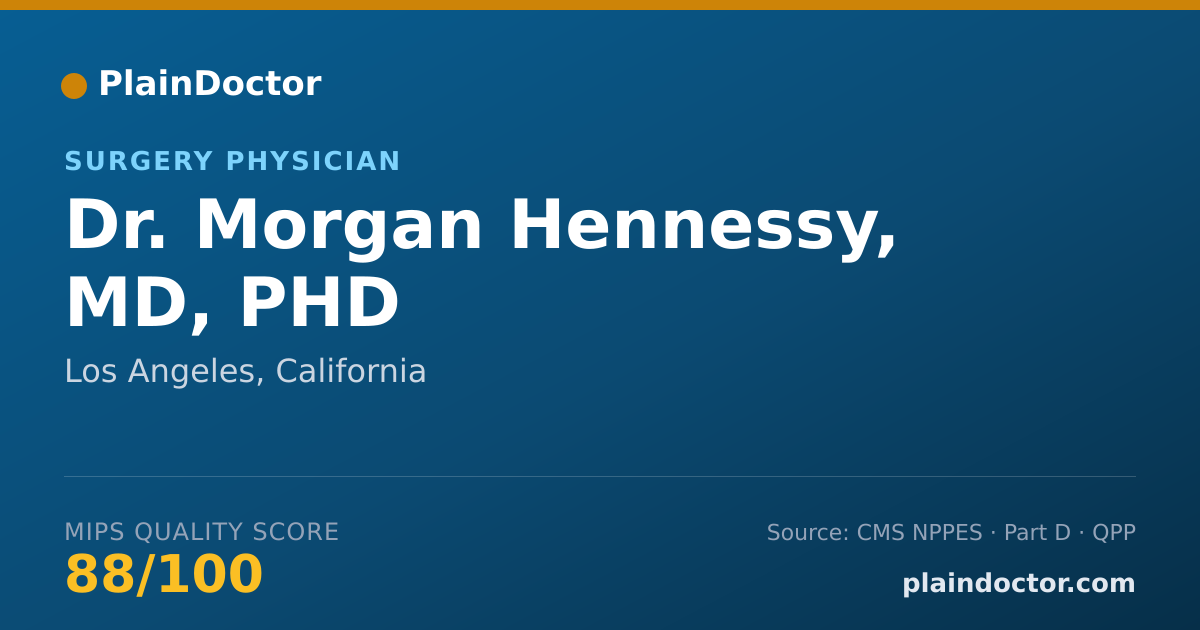 Shareable card for Morgan Hennessy, MD, PHD - Surgery Physician, Los Angeles, CA