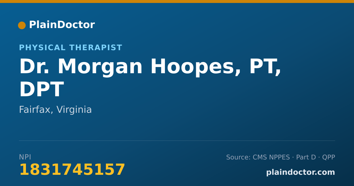 Shareable card for Morgan Hoopes, PT, DPT - Physical Therapist, Fairfax, VA
