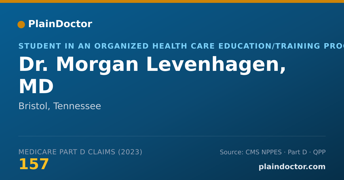 Shareable card for Morgan Levenhagen, MD - Student in an Organized Health Care Education/Training Program, Bristol, TN