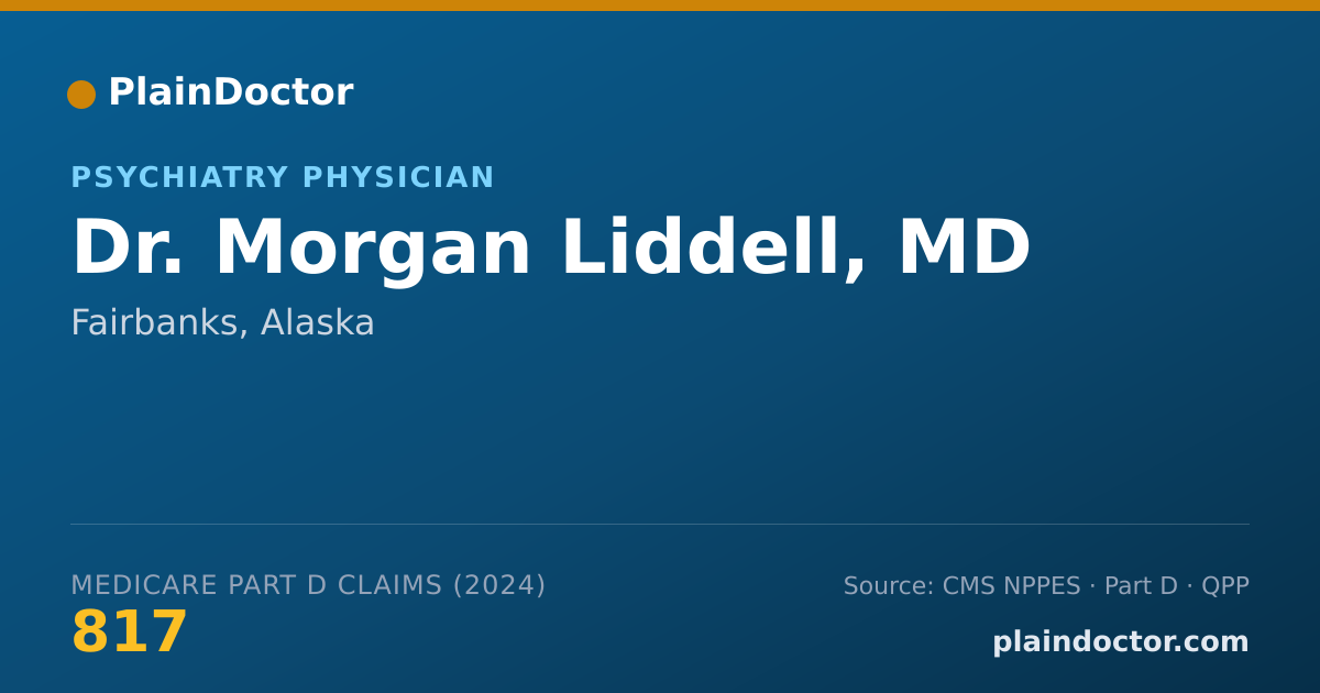 Shareable card for Morgan Liddell, MD - Child & Adolescent Psychiatry Physician, Fairbanks, AK