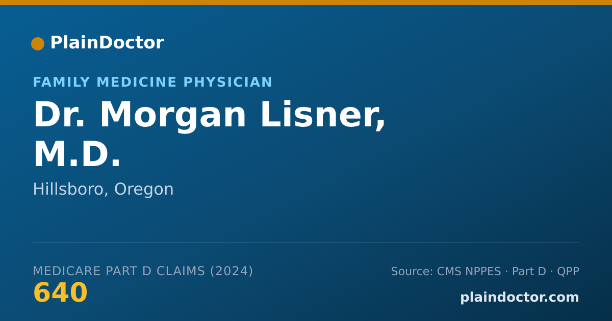 Shareable card for Morgan Lisner, M.D. - Family Medicine Physician, Hillsboro, OR