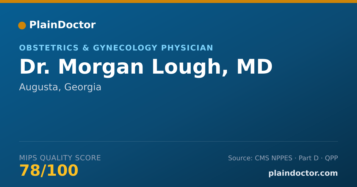 Shareable card for Morgan Lough, MD - Obstetrics & Gynecology Physician, Augusta, GA