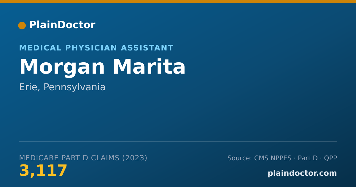 Shareable card for Morgan Marita - Medical Physician Assistant, Erie, PA