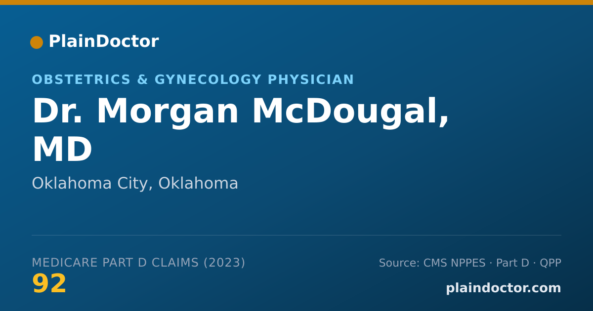 Shareable card for Morgan McDougal, MD - Obstetrics & Gynecology Physician, Oklahoma City, OK