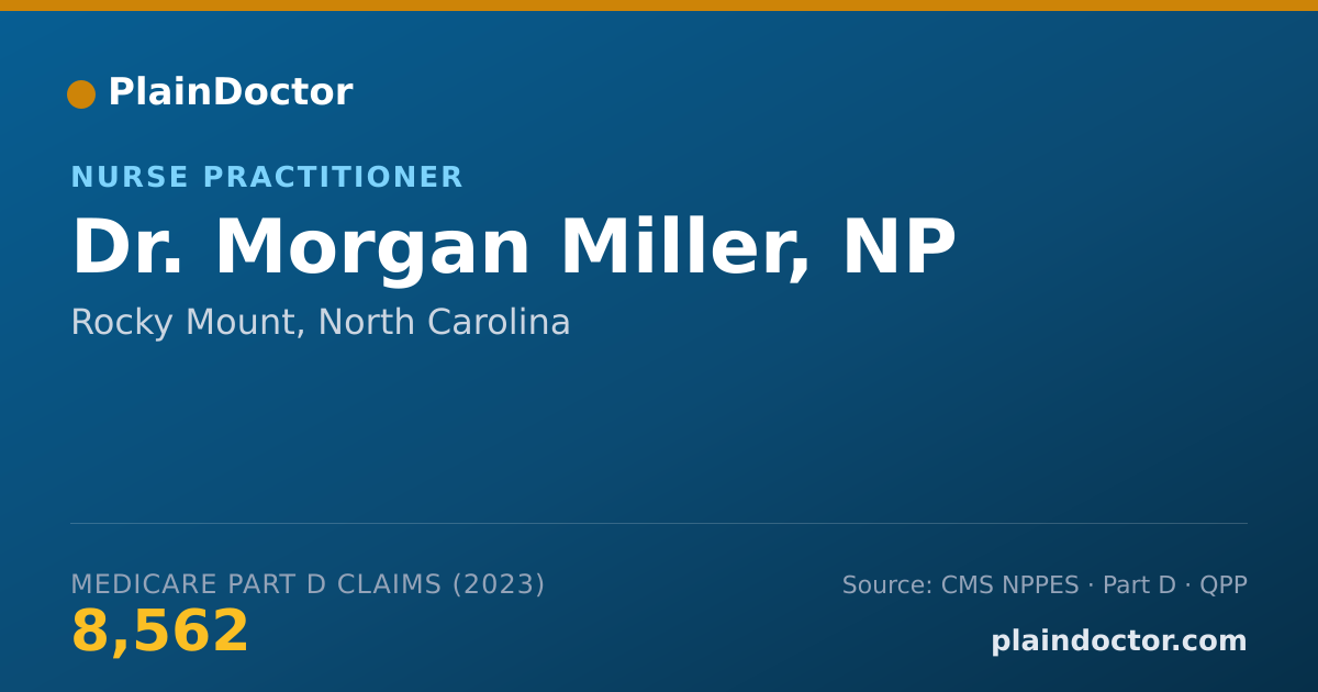 Shareable card for Morgan Miller, NP - Nurse Practitioner, Rocky Mount, NC