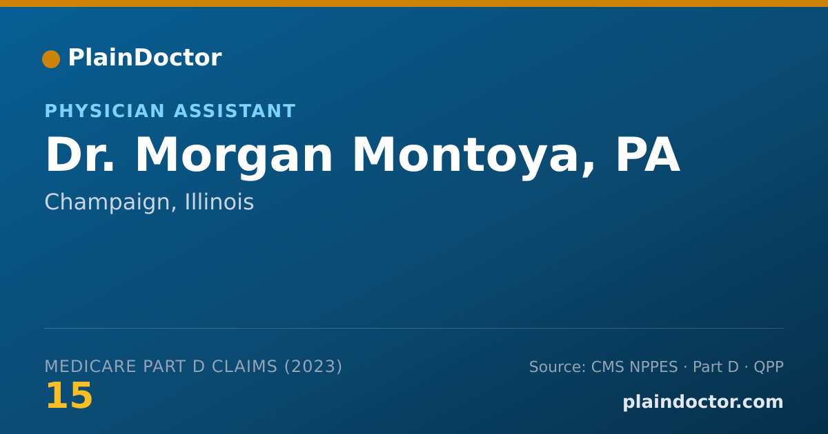 Shareable card for Morgan Montoya, PA - Physician Assistant, Champaign, IL