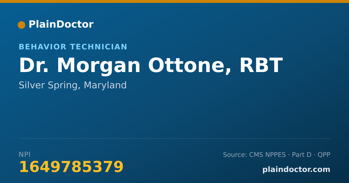 Shareable card for Morgan Ottone, RBT - Behavior Technician, Silver Spring, MD