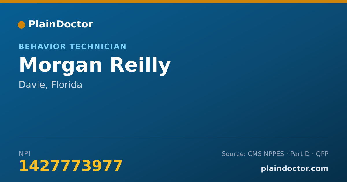 Shareable card for Morgan Reilly - Behavior Technician, Davie, FL
