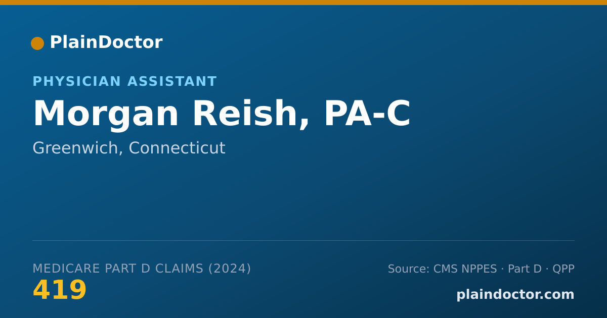 Shareable card for Morgan Reish, PA-C - Physician Assistant, Greenwich, CT