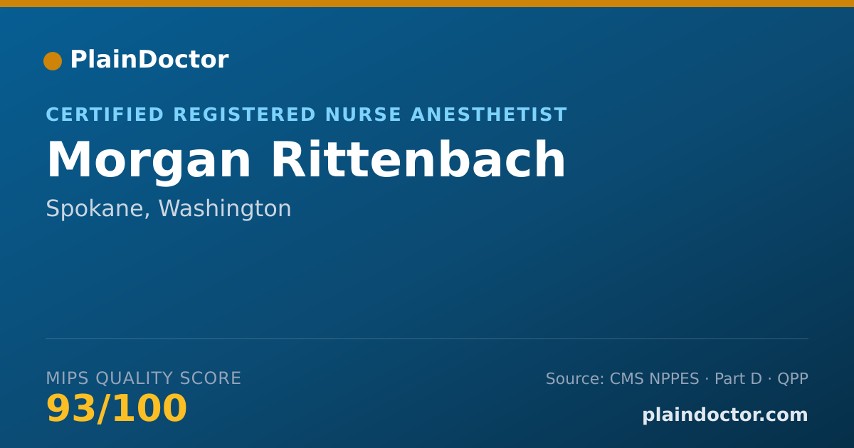 Shareable card for Morgan Rittenbach - Certified Registered Nurse Anesthetist, Spokane, WA