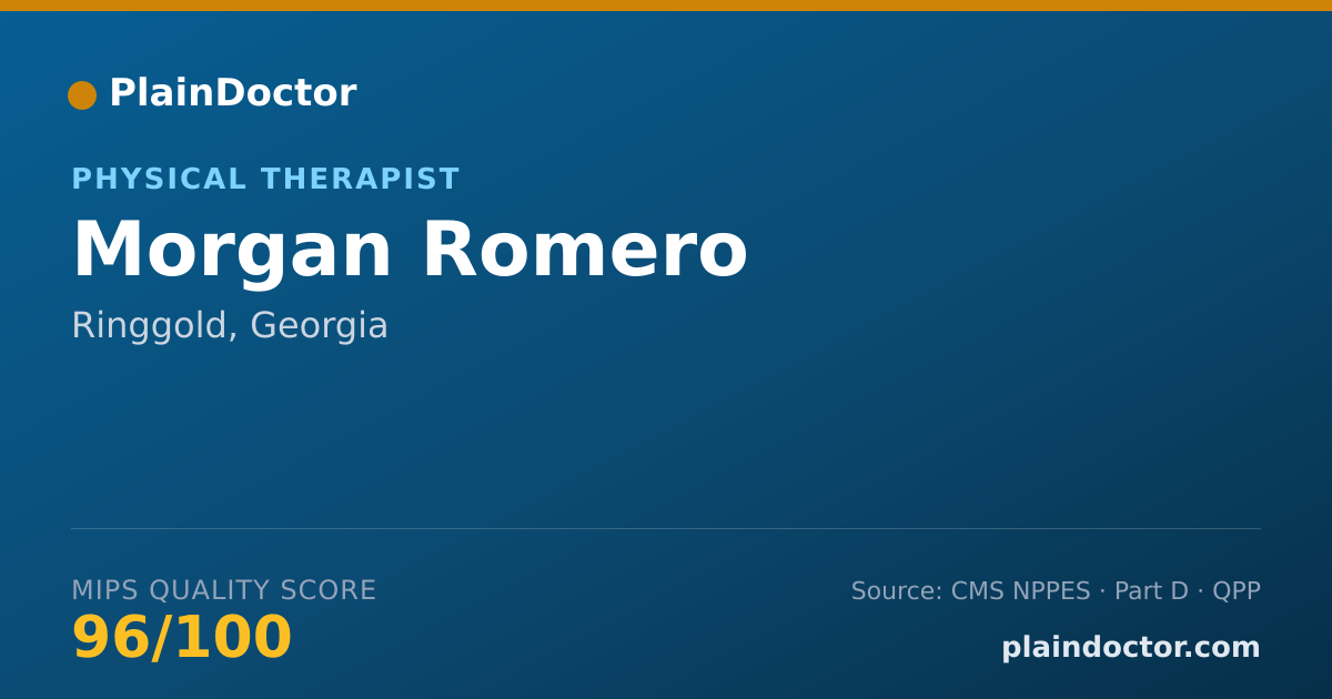 Shareable card for Morgan Romero - Physical Therapist, Ringgold, GA