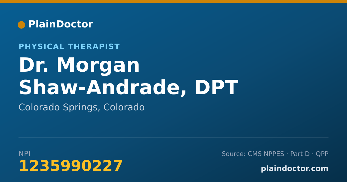 Shareable card for Morgan Shaw-Andrade, DPT - Physical Therapist, Colorado Springs, CO