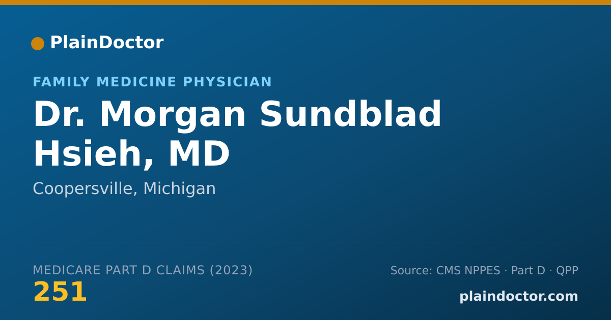 Shareable card for Morgan Sundblad Hsieh, MD - Family Medicine Physician, Coopersville, MI