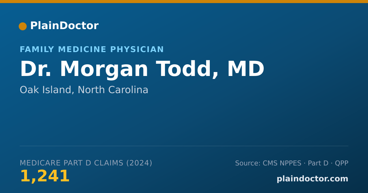 Shareable card for Morgan Todd, MD - Family Medicine Physician, Oak Island, NC