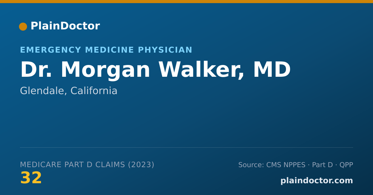 Shareable card for Morgan Walker, MD - Emergency Medicine Physician, Glendale, CA
