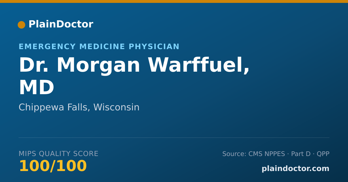 Shareable card for Morgan Warffuel, MD - Emergency Medicine Physician, Chippewa Falls, WI