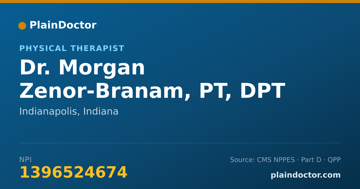 Shareable card for Morgan Zenor-Branam, PT, DPT - Physical Therapist, Indianapolis, IN