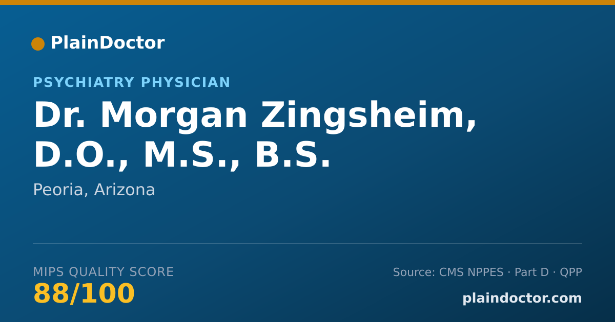Shareable card for Morgan Zingsheim, D.O., M.S., B.S. - Psychiatry Physician, Peoria, AZ