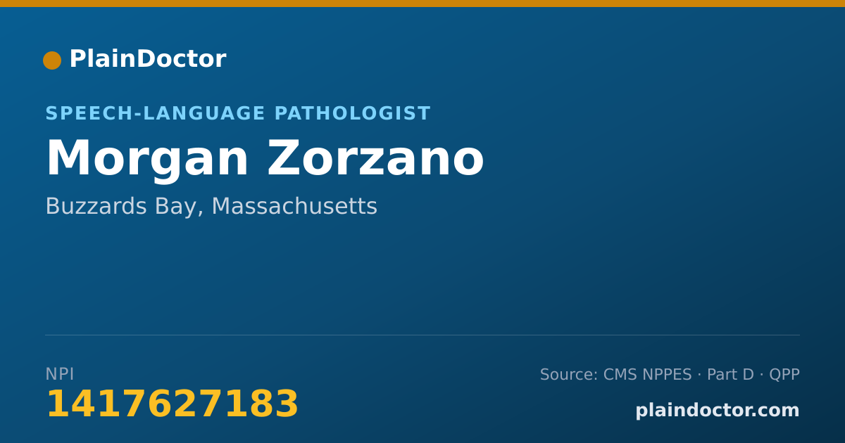 Shareable card for Morgan Zorzano - Speech-Language Pathologist, Buzzards Bay, MA