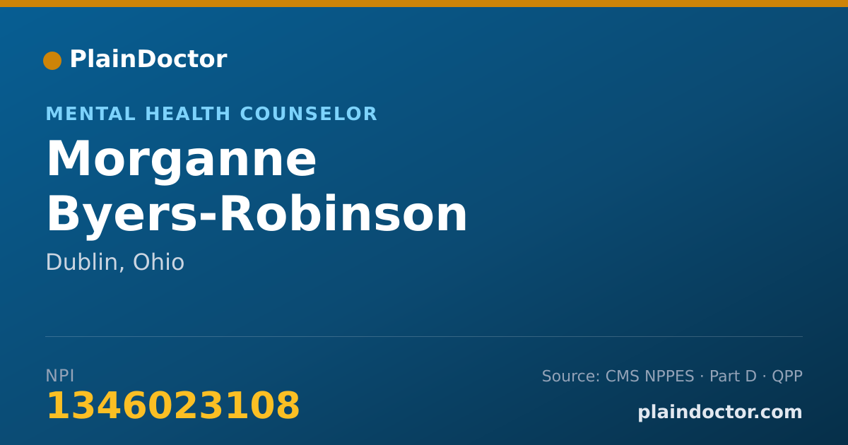 Shareable card for Morganne Byers-Robinson - Mental Health Counselor, Dublin, OH