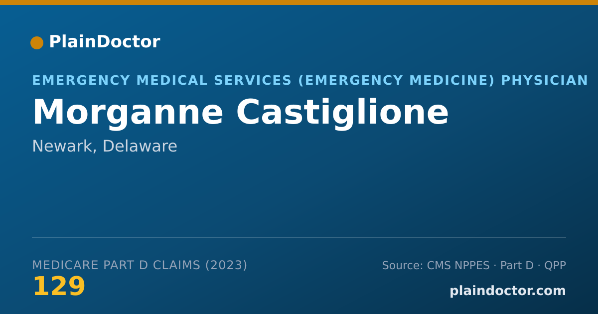 Shareable card for Morganne Castiglione - Emergency Medical Services (Emergency Medicine) Physician, Newark, DE