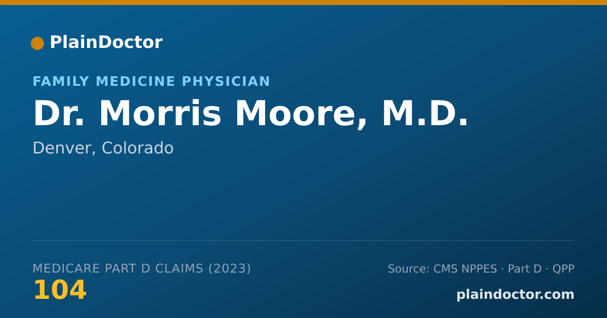 Shareable card for Morris Moore, M.D. - Family Medicine Physician, Denver, CO