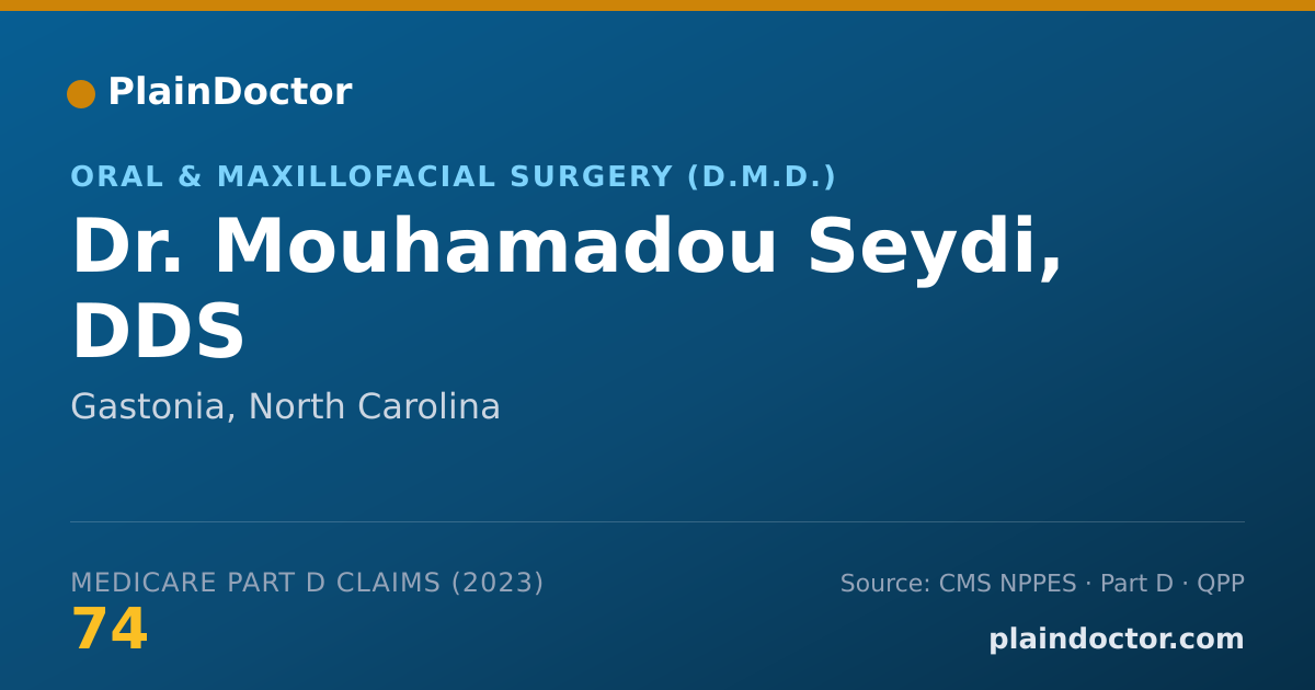 Shareable card for Mouhamadou Seydi, DDS - Oral & Maxillofacial Surgery (D.M.D.), Gastonia, NC