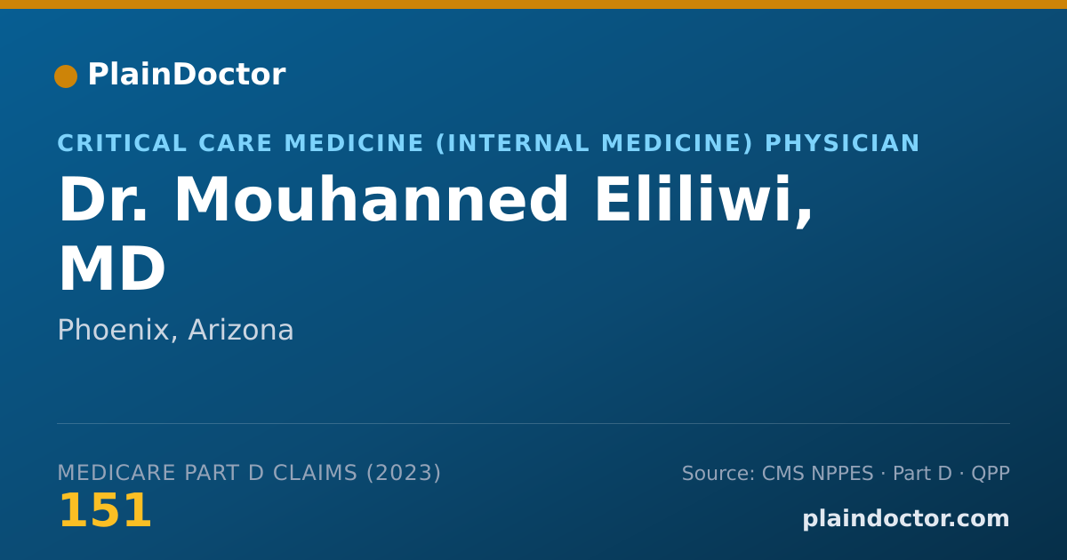Shareable card for Mouhanned Eliliwi, MD - Critical Care Medicine (Internal Medicine) Physician, Phoenix, AZ