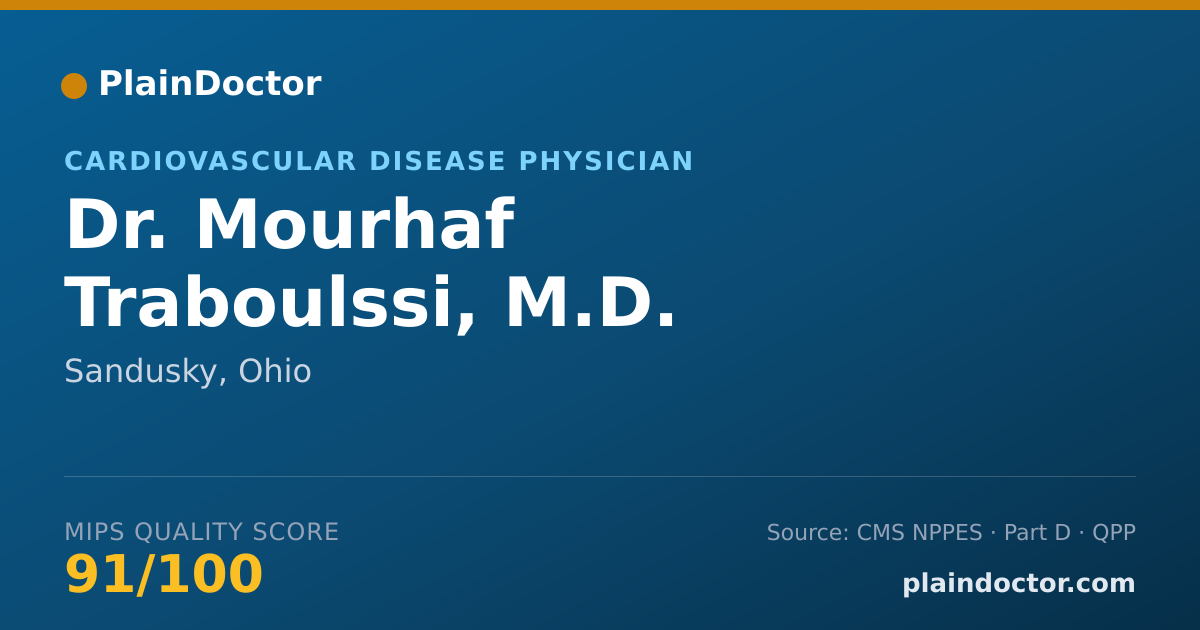 Shareable card for Mourhaf Traboulssi, M.D. - Cardiovascular Disease Physician, Sandusky, OH
