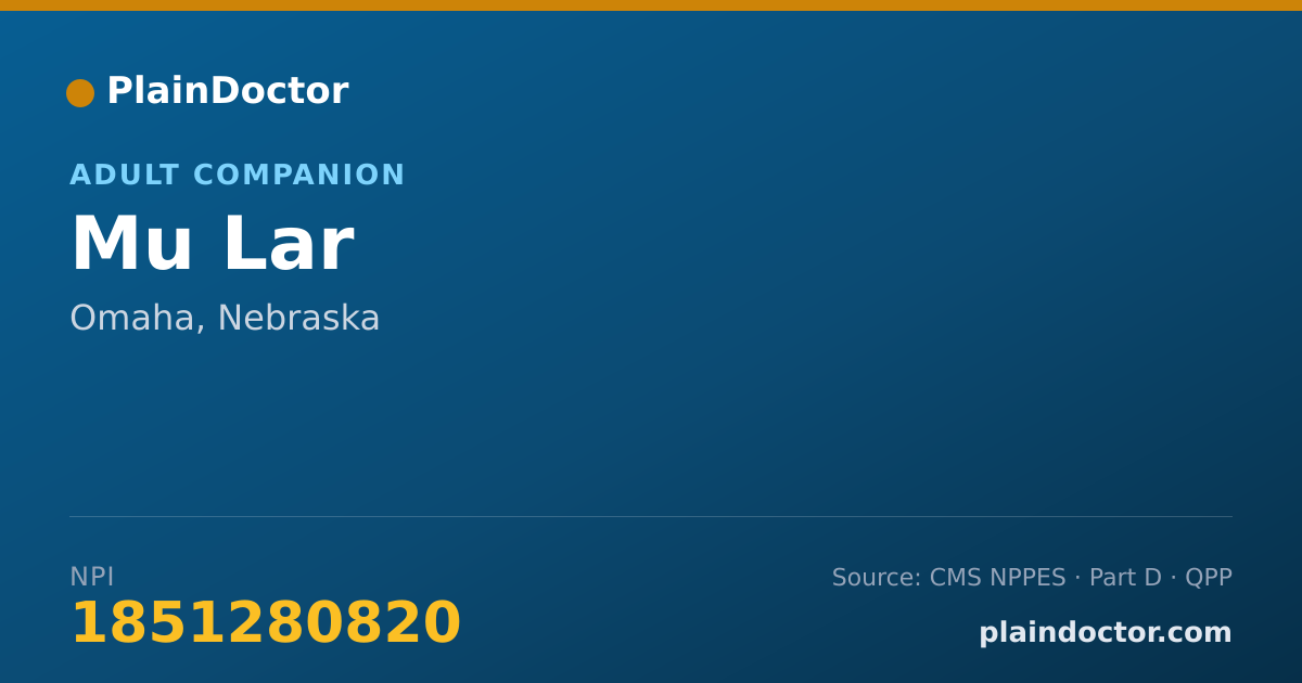 Shareable card for Mu Lar - Adult Companion, Omaha, NE