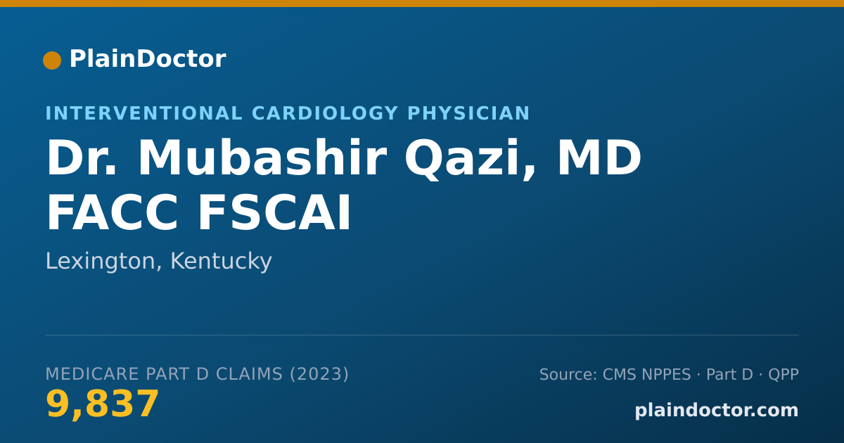Shareable card for Mubashir Qazi, MD FACC FSCAI - Interventional Cardiology Physician, Lexington, KY