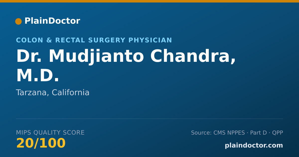 Shareable card for Mudjianto Chandra, M.D. - Surgery Physician, Tarzana, CA