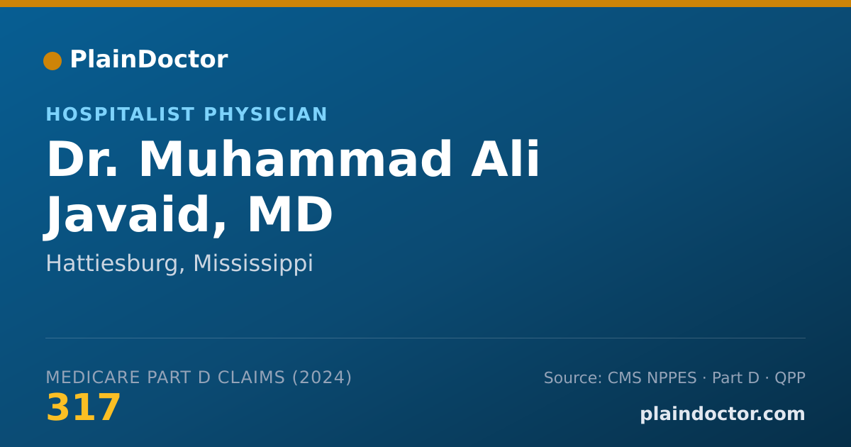 Shareable card for Muhammad Ali Javaid, MD - Hospitalist Physician, Hattiesburg, MS