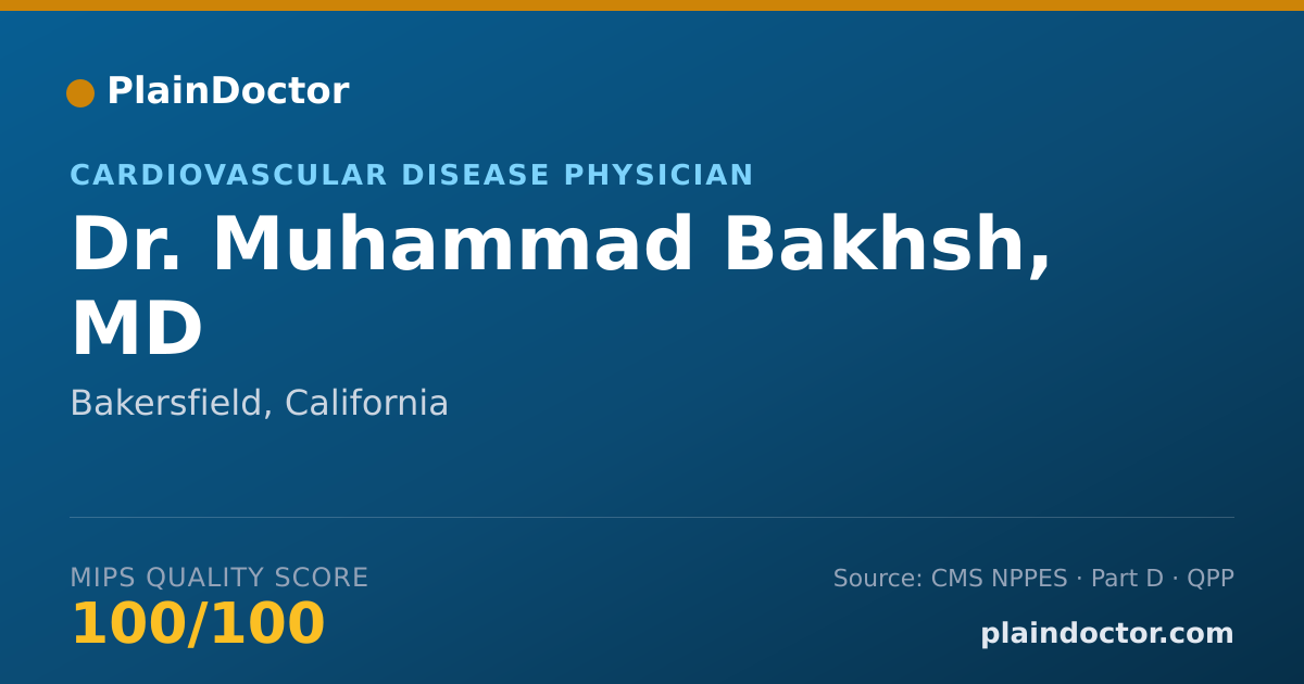 Shareable card for Muhammad Bakhsh, MD - Cardiovascular Disease Physician, Bakersfield, CA