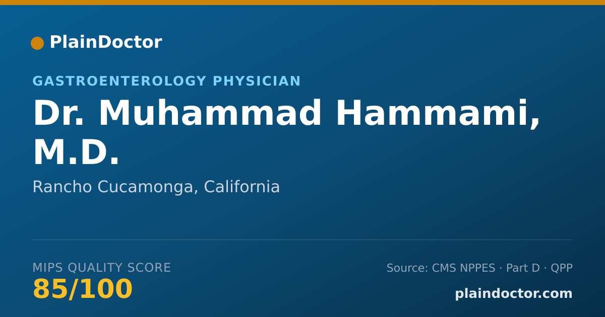 Shareable card for Muhammad Hammami, M.D. - Gastroenterology Physician, Rancho Cucamonga, CA