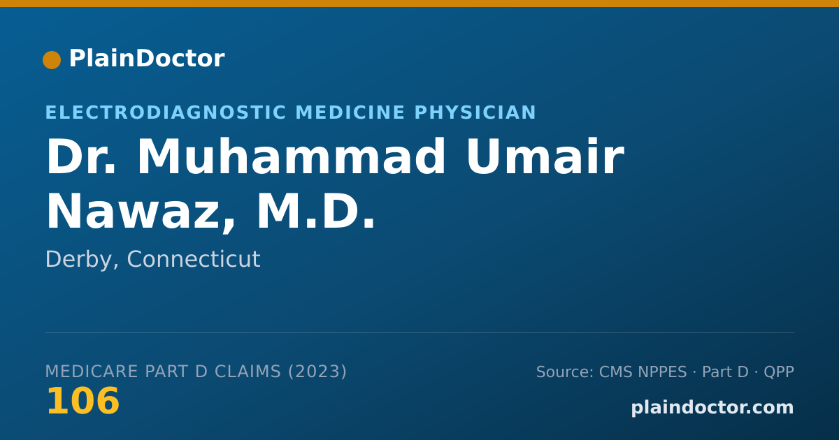 Shareable card for Muhammad Umair Nawaz, M.D. - Electrodiagnostic Medicine Physician, Derby, CT