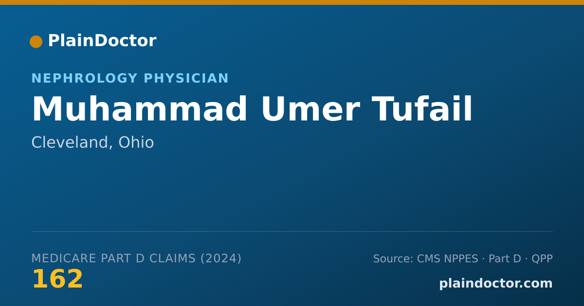 Shareable card for Muhammad Umer Tufail - Nephrology Physician, Cleveland, OH