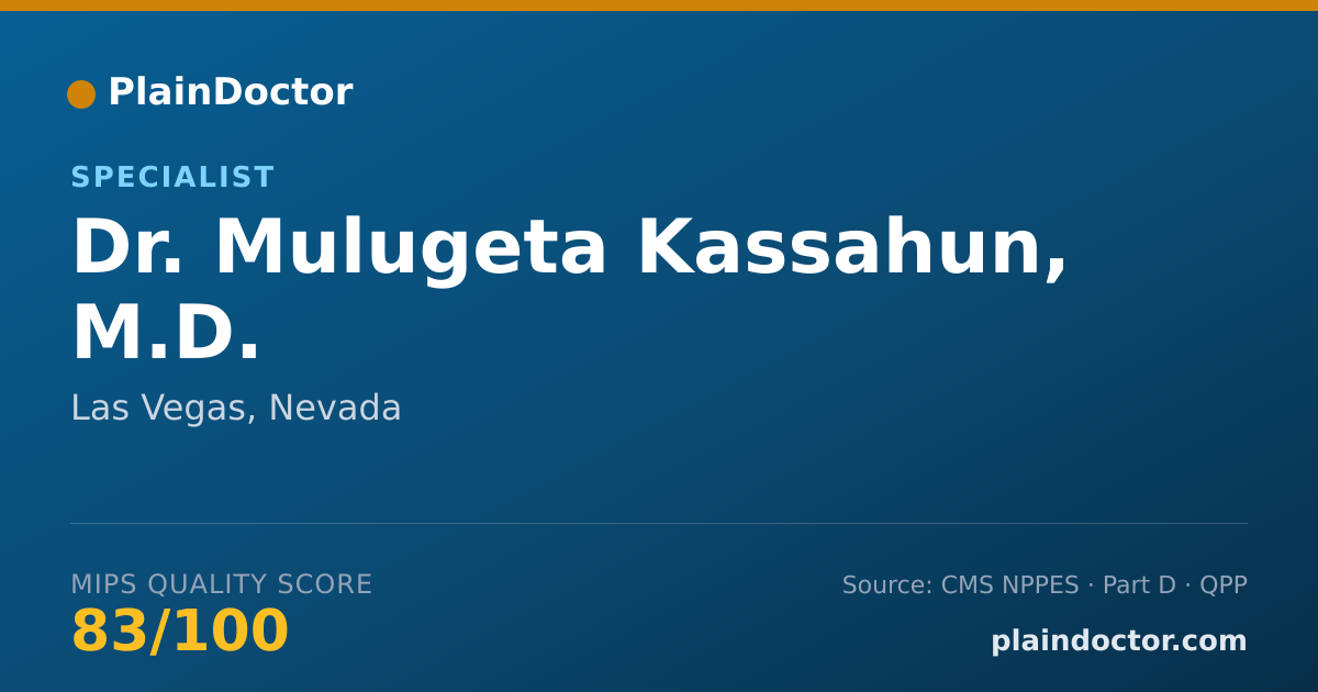 Shareable card for Mulugeta Kassahun, M.D. - Specialist, Las Vegas, NV
