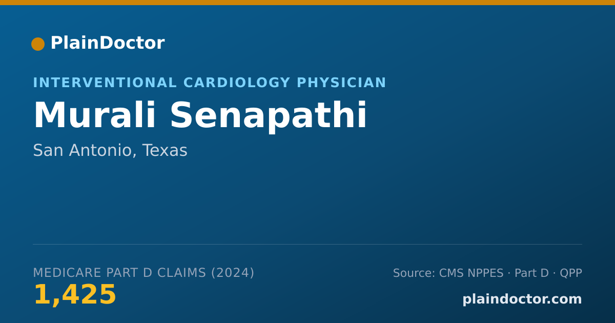 Shareable card for Murali Senapathi - Cardiovascular Disease Physician, San Antonio, TX
