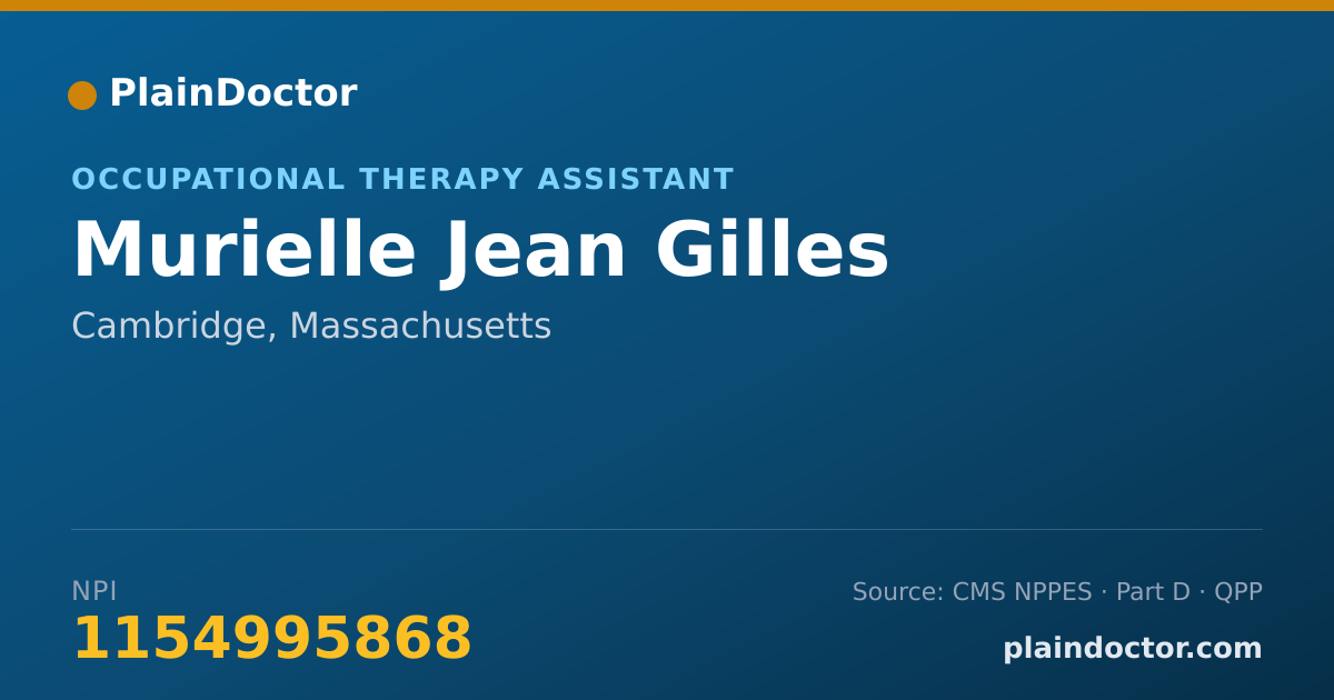 Shareable card for Murielle Jean Gilles - Occupational Therapy Assistant, Cambridge, MA