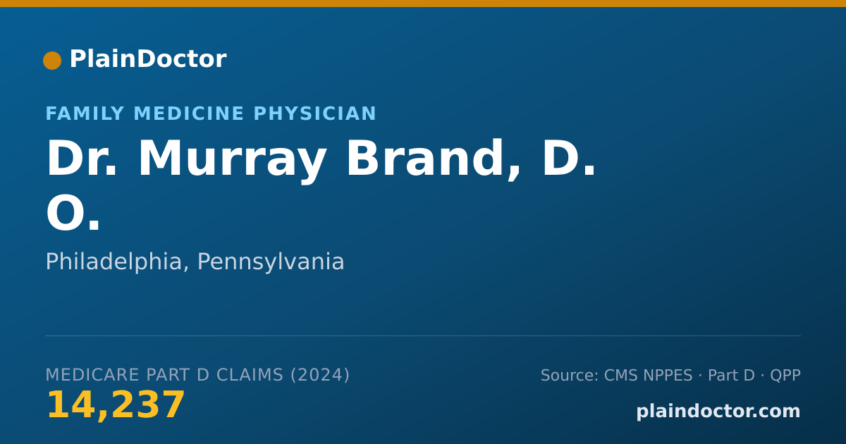 Shareable card for Murray Brand, D. O. - Family Medicine Physician, Philadelphia, PA