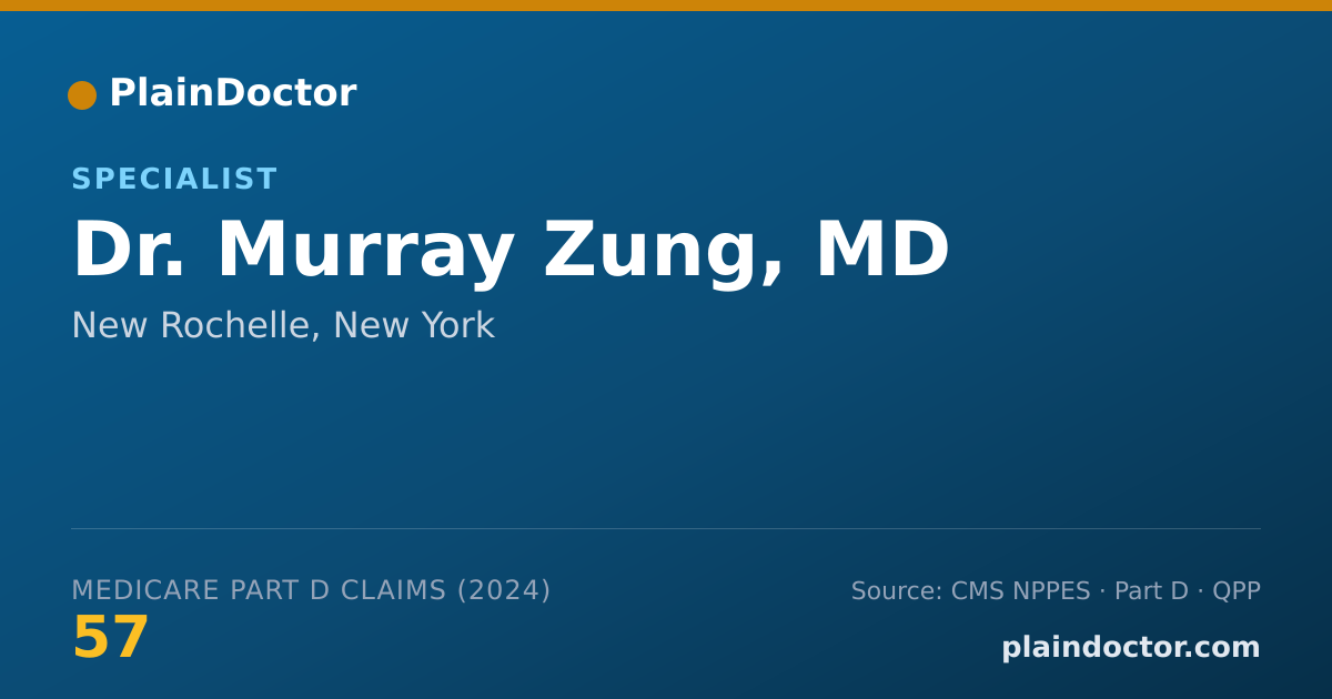 Shareable card for Murray Zung, MD - Specialist, New Rochelle, NY