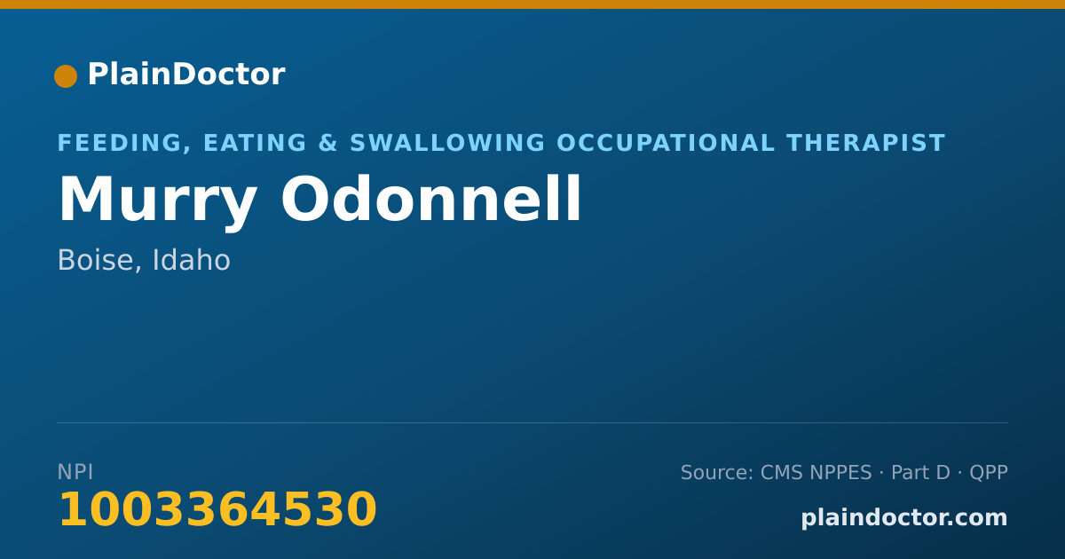 Shareable card for Murry Odonnell - Feeding, Eating & Swallowing Occupational Therapist, Boise, ID