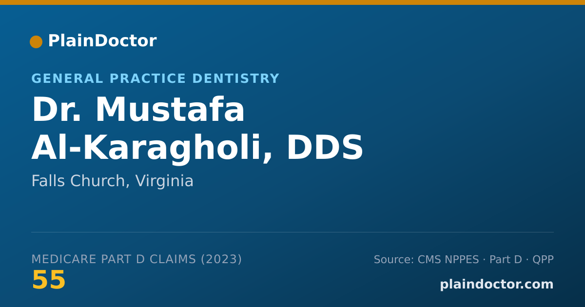 Shareable card for Mustafa Al-Karagholi, DDS - General Practice Dentistry, Falls Church, VA